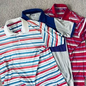 Lot of 3 Adidas Climalite Golf Short Sleeve Polo Shirts Men’s Size XL